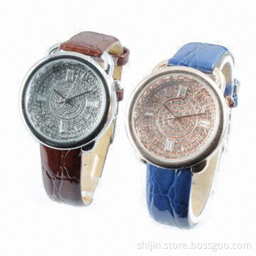 Fashion watch with glass diamond for women, OEM